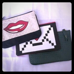 Set of 3 Ipsy make up bags
